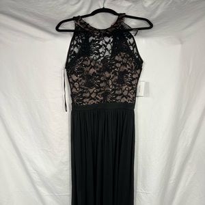 Long formal Black and Tan dress